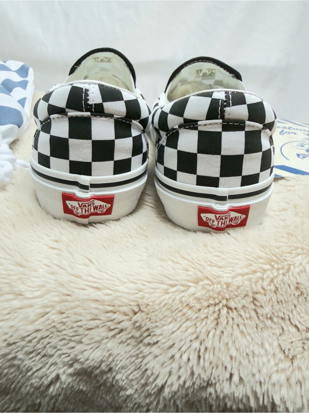 Custom Women’s Vans Checkerboard Slip-On Loafers - Black & White- new! Size 8W - Picture 4 of 10